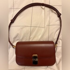 A.P.C. Grace Baguette Bag (shoulder carry) with gold Hardware